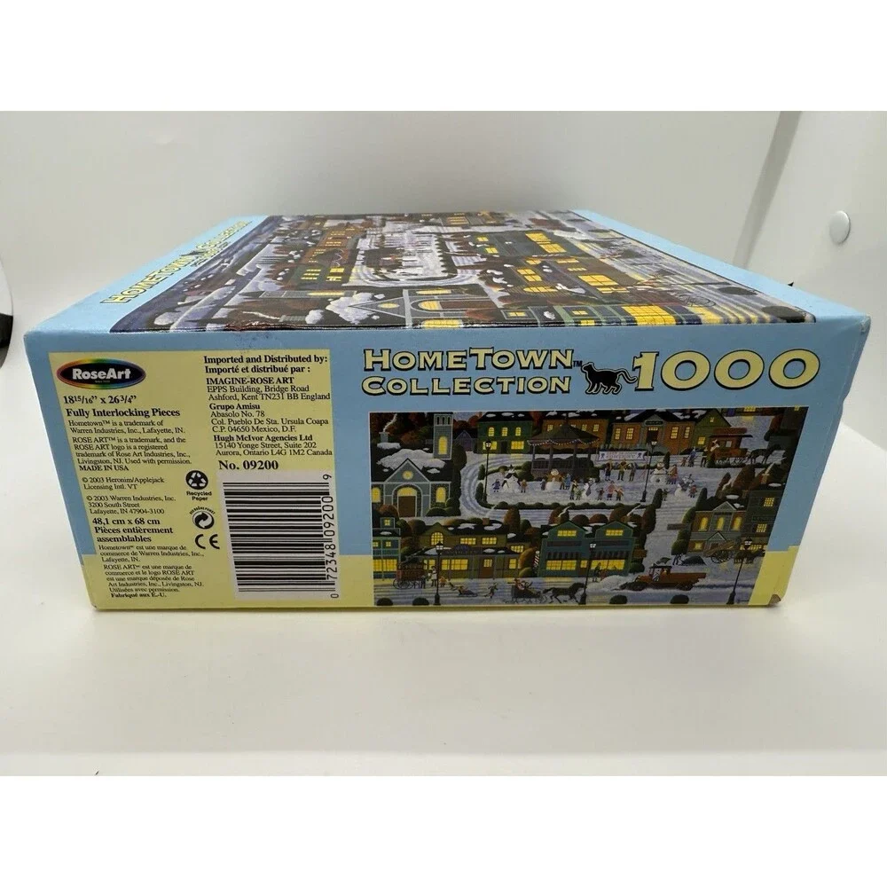 Vintage Hometown Collection SNOWMAN CONTEST 1000 PCS Puzzle The Artist Heronim‎